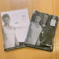 2XL 2枚セット 白黒 綿100% メンズタンク スポーツ インナー 普段着