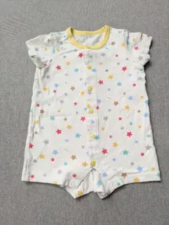 美品　ミキハウス　星柄 半袖ロンパース