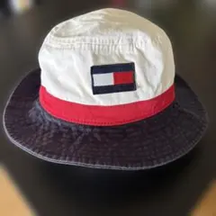 TOMMY HILFIGER バケットハット ホワイト/ネイビー