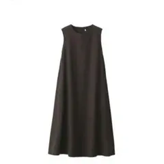 新品／無印良品／大きいサイズXL／ダークブラウン／起毛／ジャンパースカート／残