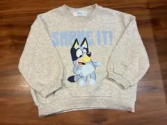 ブルーイ　グレー　スウェット　裏起毛　110cm