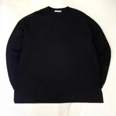 WYM ウィム カットソー 長袖 ゆったり シンプル コットン ブラック Mのサムネイル