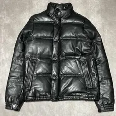 グリーンレーベルリラクシング （M） ダウンジャケット　シープレザー　肉厚　黒
