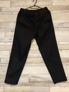 GU メンズ ブラック テーパード スラックス S