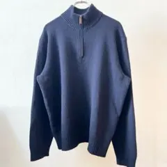 90’s Polo Ralph Lauren アンゴラ混 ハーフジップニット