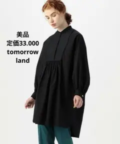 86美品　tomorrow land ブラックコンビネーション ボザムチュニック