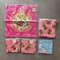 SWIMMER スイマー ハンドタオル ピンク うさぎ 女の子 クマ レトロ 5のサムネイル