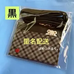 ファミリア★ネームホルダー★黒系チェックXS★カードケース♡パスケース♡社員証入