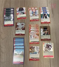 ONE PIECEカードゲーム 赤デッキパーツ まとめ売り 121枚セット