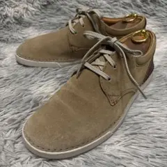 美品✨Clarks 25.5cm スエードオックスフォード ベージュのサムネイル