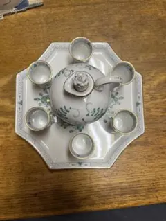 マイセン /※極美品 上級背面装飾 インドの華　リッチグリーン　コンポート マイセン /※極美品 上級背面装飾 インドの華 リッチグリーン