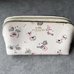 COACH フラワープリントポーチ 中型