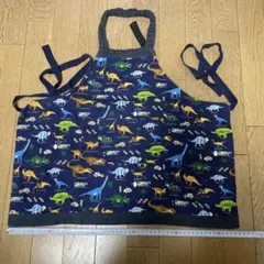 キッズ恐竜柄　エプロン＆三角巾セット