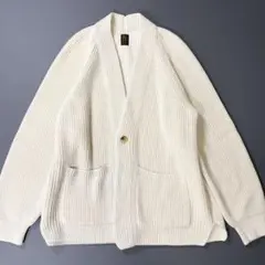 【美品】26SS BATONER 高級リブニットカーディガン バトナー 春夏秋のサムネイル