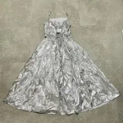 新品タグ付 OLIVE des OLIVE フロントZIPキャミワンピ シルバー