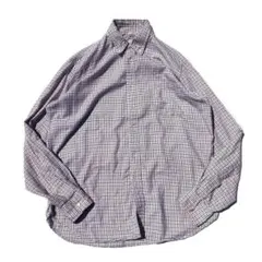 【80s】USA製 L.L.Bean チェック柄 ボタンダウン ネルシャツ L