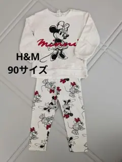 H&M　ミニーちゃん トレーナー＆レギンスセット　90サイズ