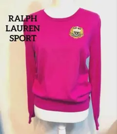 RALPH LAUREN SPORT ピンク 長袖セーター コットン エンブレム