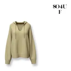 SO4U ニットパーカー フリーサイズ ベージュ ゆるだぼ 韓国 レディース