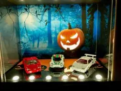 ハロウィン仕様・ディスプレーBOX / 壁面のカボチャが光る・ネオジオラマ ハロウィン仕様・ディスプレーBOX / 壁面のカボチャが光る・ネオ