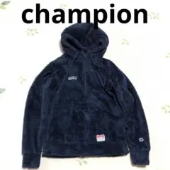 チャンピオン ネイビー フリースフードジャケット ボア パーカー