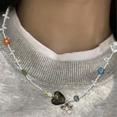 BARELY BLUE ストリートライク ビーズ ネックレス