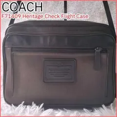 【美品】COACH ヘリテージ チェック フライトケース F71409 バッグ