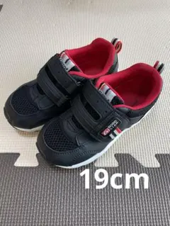 MOONSTAR carrot ブラック/レッド スニーカー 19cm