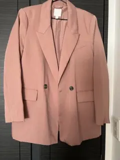 H&M ダスティーピンク ジャケット レディース M オフィスカジュアル