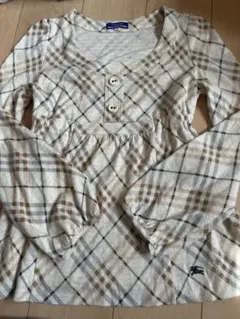 BURBERRY BLUE LABEL チェック柄 長袖カットソー 38 中古のサムネイル