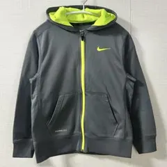 ナイキ 140㎝ フード付きジップアップパーカー ダークグレー