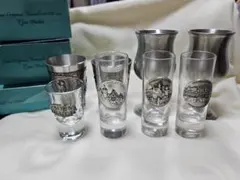 インテリア用に 観光名所エッチングショットグラスなど 8個セット(おまけあり）