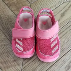 adidas アディダス　サンダル　赤　13 キッズ