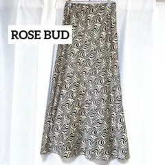 【ROSE BUD】幾何学柄フレアスカート ロング丈 ウエストゴムのサムネイル