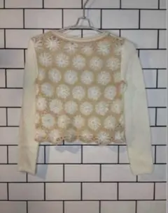 【Lily Brown】美品　花柄　透かし　ショート　ニット　セーター！