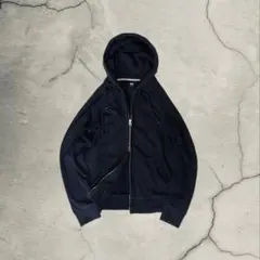 OLD UNIQLO double zip hoodie navy パーカー　M