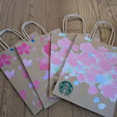 Starbucks 桜デザイン 紙袋 4枚セット