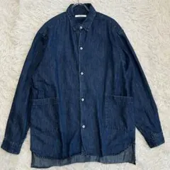 ✨美品✨ ネストローブコンフェクト 近年 コットンリネンデニムシャツ 洗えるのサムネイル