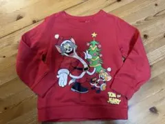 ☆中古　TOM and JERRY クリスマスデザイン　トレーナー　110 ☆
