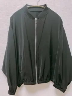 しまむら　レディース　ジャンパー　ブルゾン　長袖　ブラック