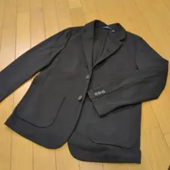 ユニクロ　ジャージージャケット、パンツ/フォーマル黒 160のサムネイル
