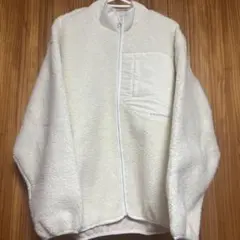 ニコアンド NUMERALS ボアブルゾン 白 M メンズ ジャケット