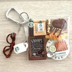 ガチャ詰めポーチ スヌーピー コーヒー ショップ クロワッサン