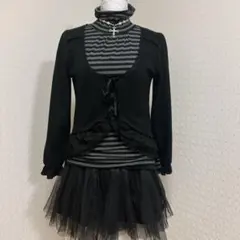 00s y2k axes femme ダークコア　姫カジ　フリル　カーディガン