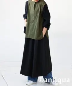 アンティカ ブザムカラードッキングワンピース