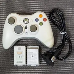 マイクロソフト Xbox360 ワイヤレスコントローラー ホワイト 充電ケーブル