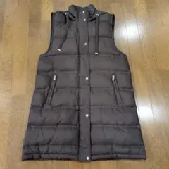 ZARA ザラ ブラックダウンベスト フード付き