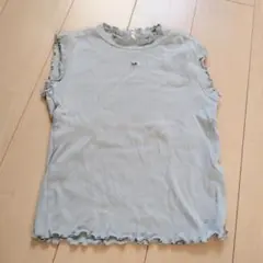 フリル付きタンクトップ 150サイズ 　水色　GU