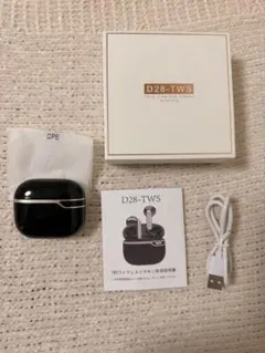 ワイヤレスイヤホン　D28-TWS 片側のみ　軽量　ブラック