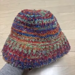 多色　ニット帽　バケットハット　カラフル